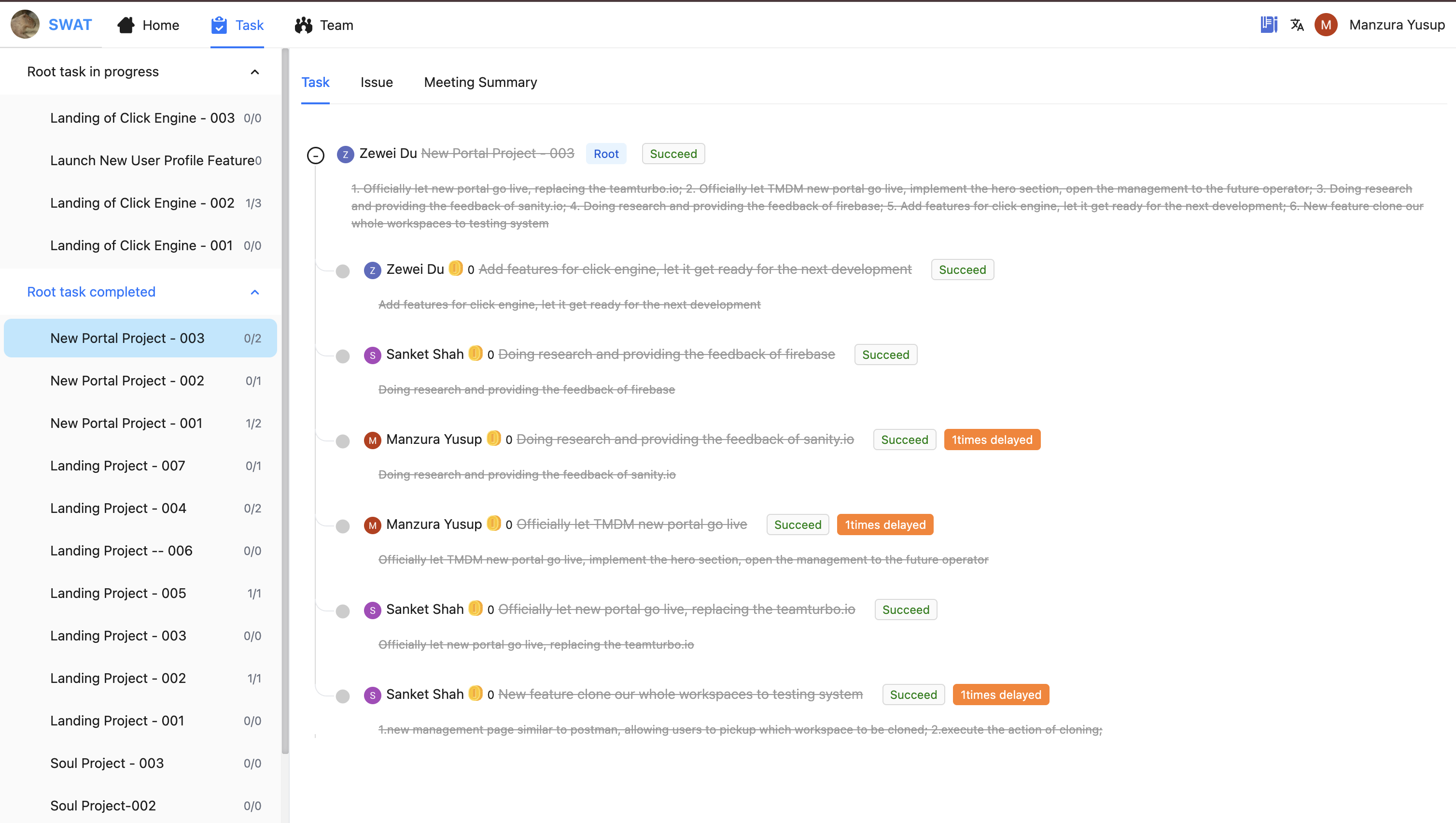 Tasks & Subtasks